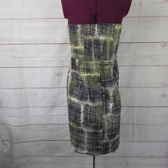 Edme & Esyllte Strapless Dress Womens 10 Green Anthropologie Side Zip Lined - Picture 4 of 14